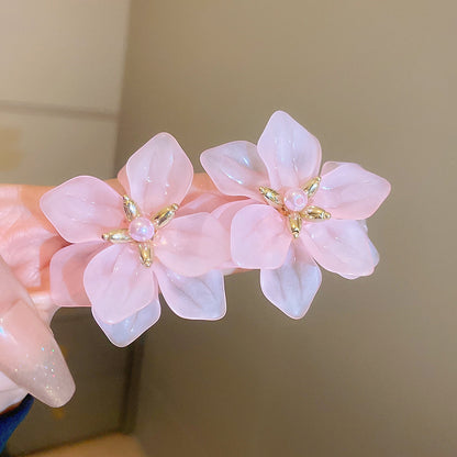 花朵流蘇誇張耳環－細節特寫6｜https://igowo.tw/