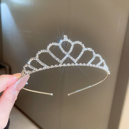 珍珠愛心皇冠鑲鑽髮箍