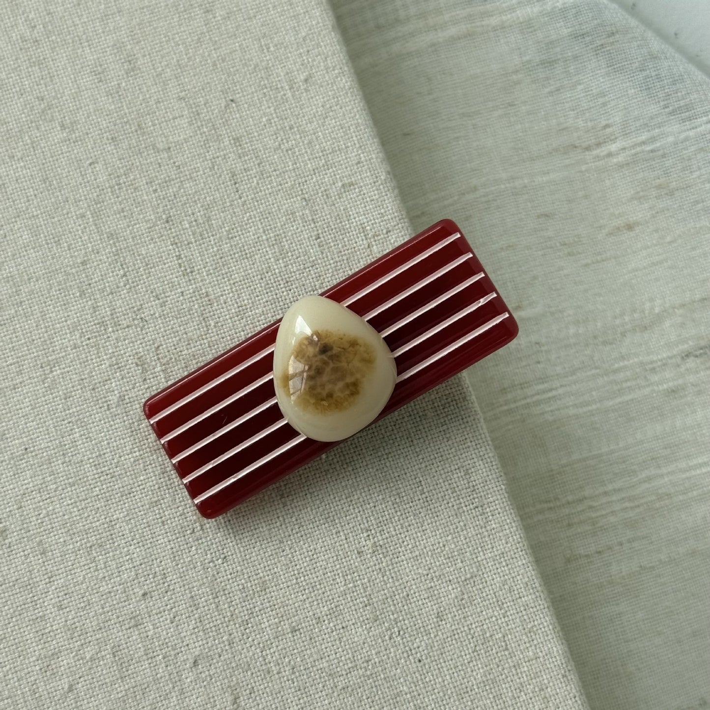 小熊愛心簡約髮夾