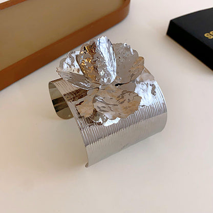 冷淡風簡約金屬格紋手鐲歐美跨境新款手環小眾時尚高級感手飾批發