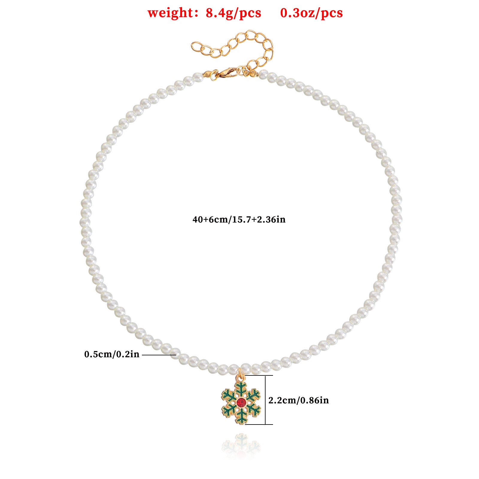 琺瑯雪花鈴鐺項鍊－細節特寫3｜https://igowo.tw/