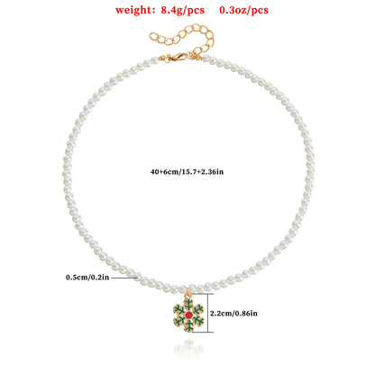 琺瑯雪花鈴鐺項鍊－細節特寫3｜https://igowo.tw/