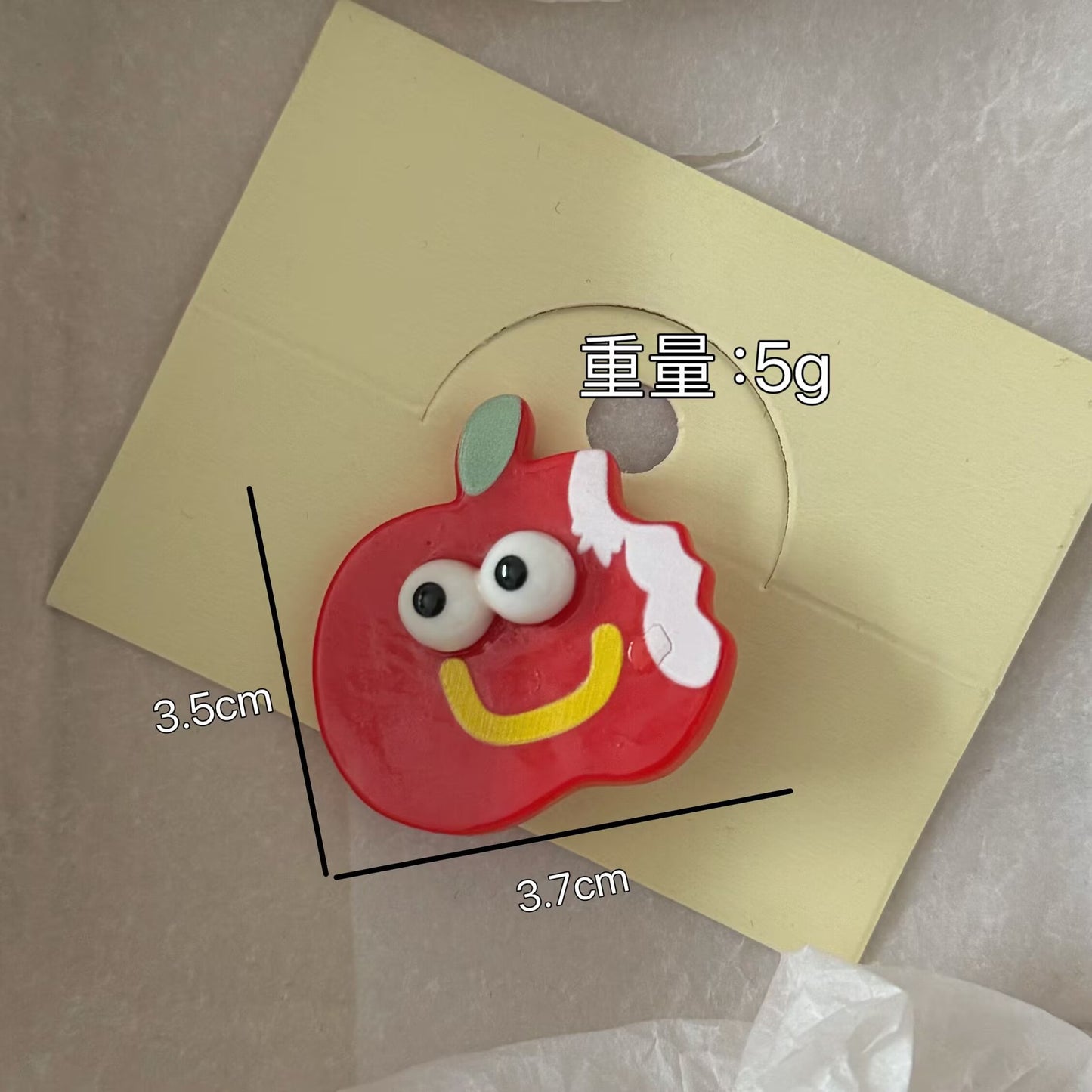 紅色蘋果髮夾