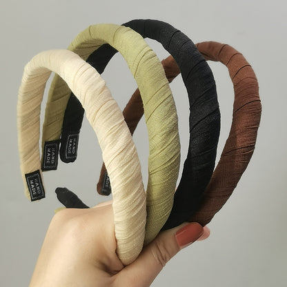 布面纏繞髮箍－咖色款細節｜https://igowo.tw/