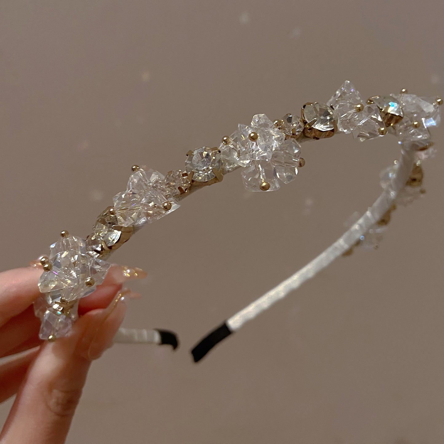 水晶復古髮箍