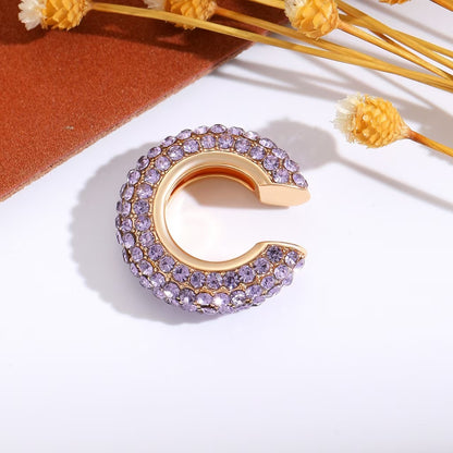 鋯石C形免耳洞耳夾－細節特寫10｜https://igowo.tw/