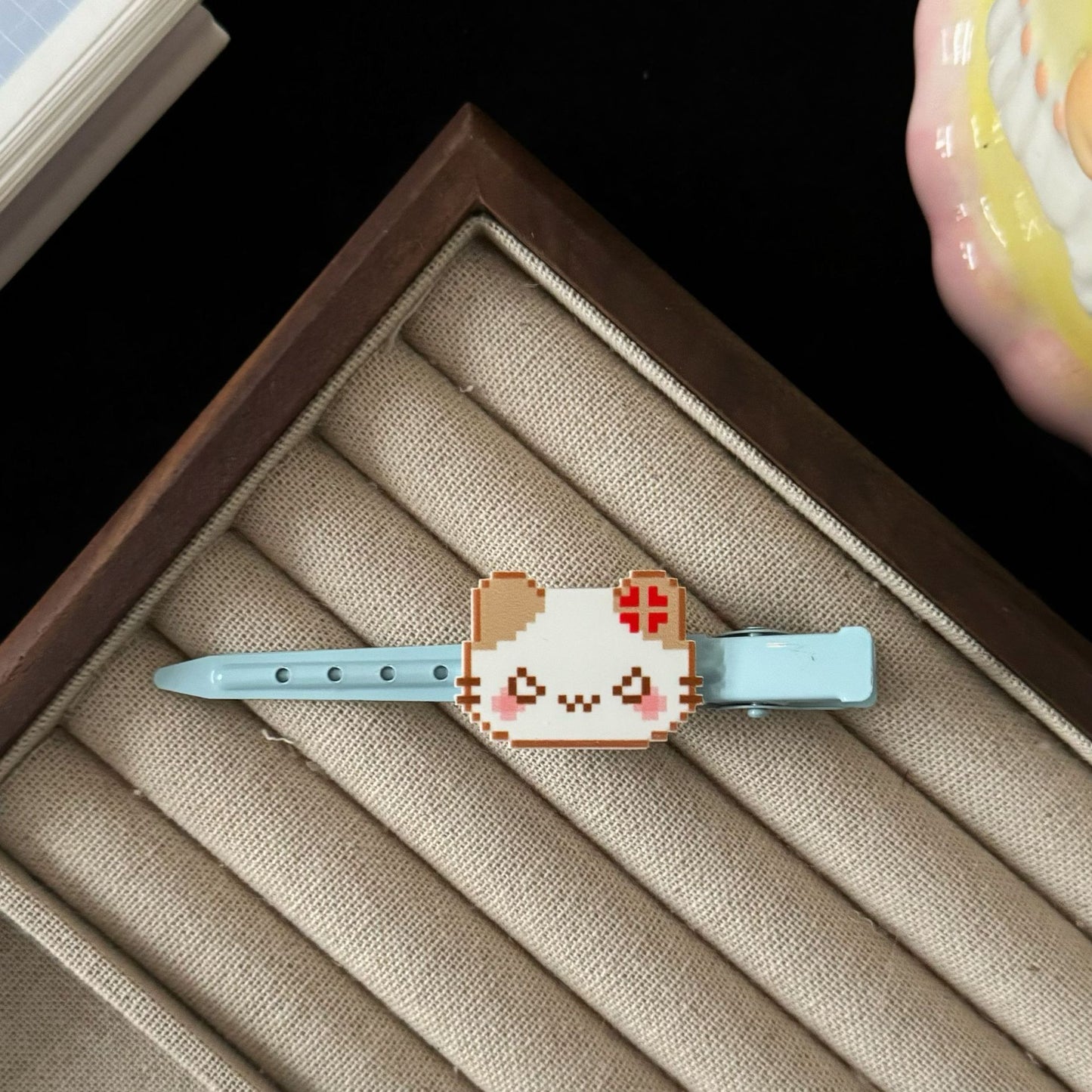 藍色貓咪髮夾