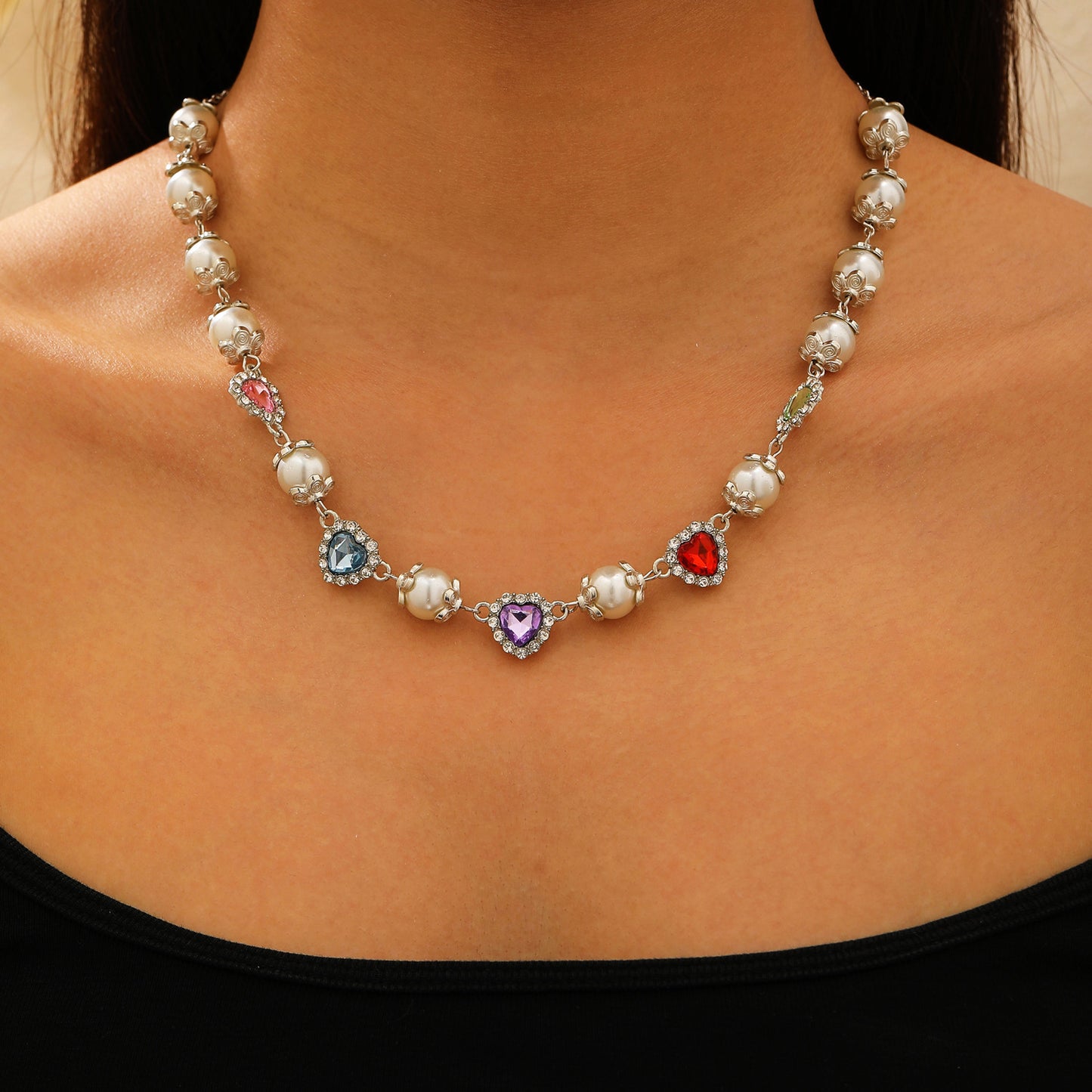 鋯石十字項鍊四件組－細節特寫9｜https://igowo.tw/