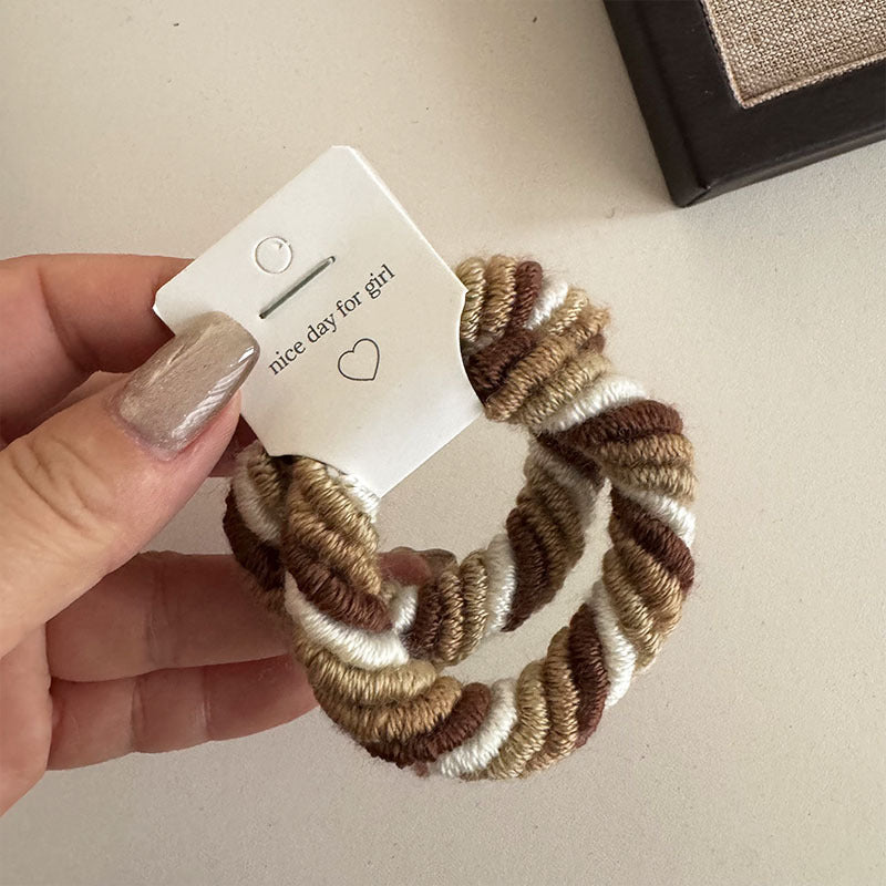 棕色纏繞髮圈