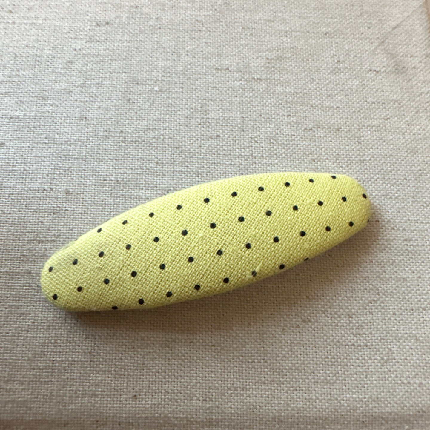 布面波點橢圓髮夾