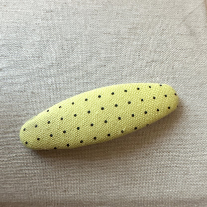 布面波點橢圓髮夾