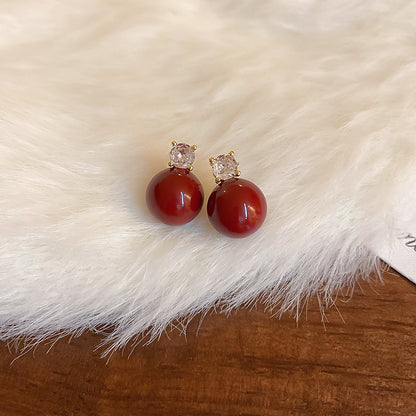 復古紅琺瑯愛心耳環－細節特寫49｜https://igowo.tw/