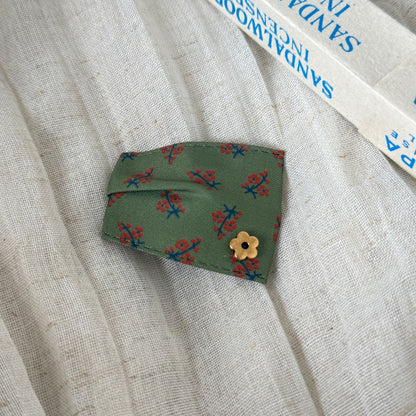 布面碎花花朵髮夾