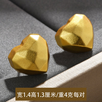 沙金扭紋復古耳釘－細節特寫6｜https://igowo.tw/