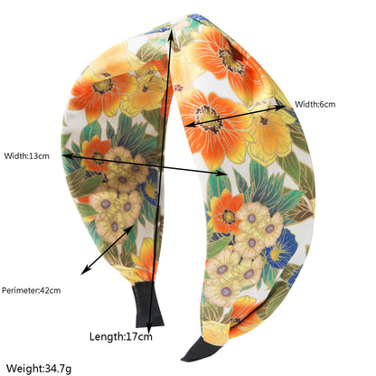 花朵簡約髮箍－藍彩款實拍｜https://igowo.tw/