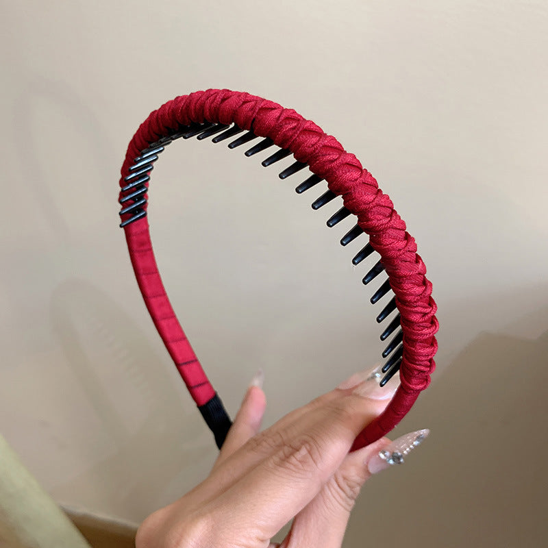 彩色簡約髮箍－藍色款細節｜https://igowo.tw/
