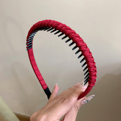 彩色簡約髮箍－藍色款細節｜https://igowo.tw/