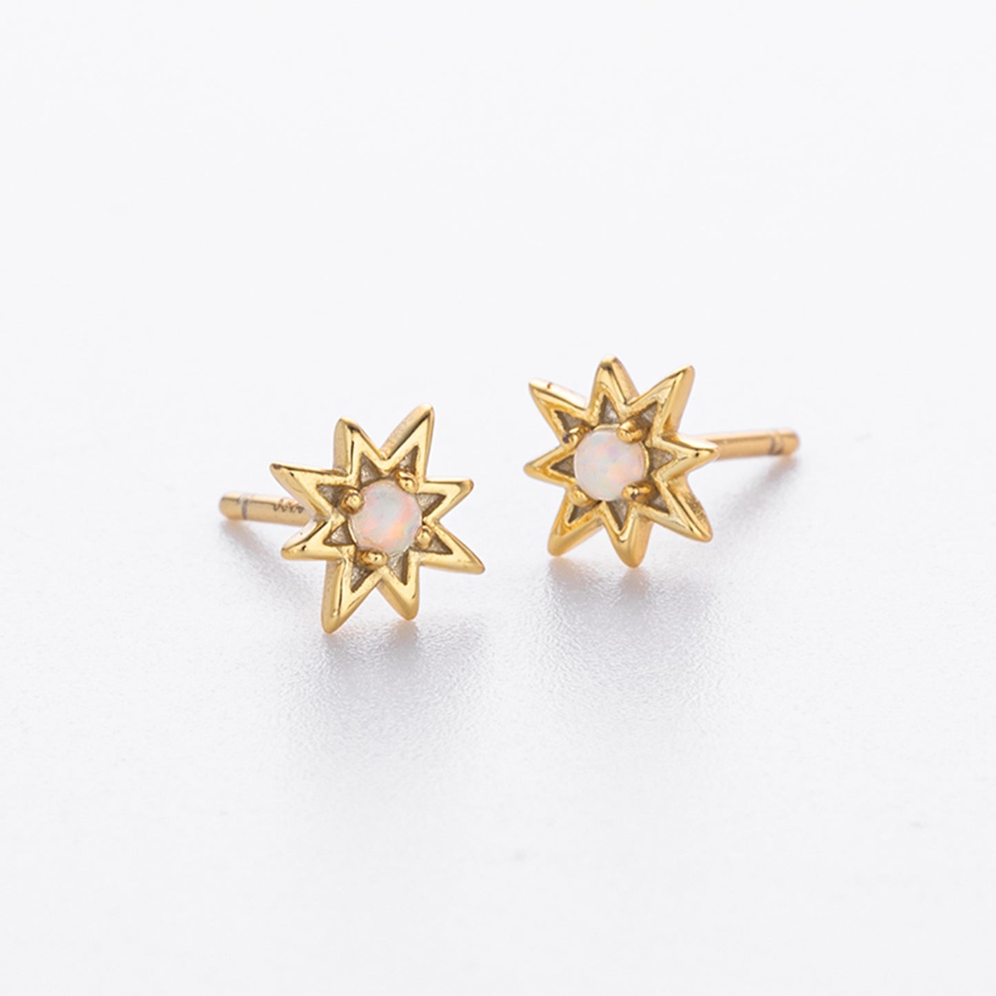 S925 新款耳釘時尚澳寶八芒星耳飾輕奢百搭小清新精致飾品
