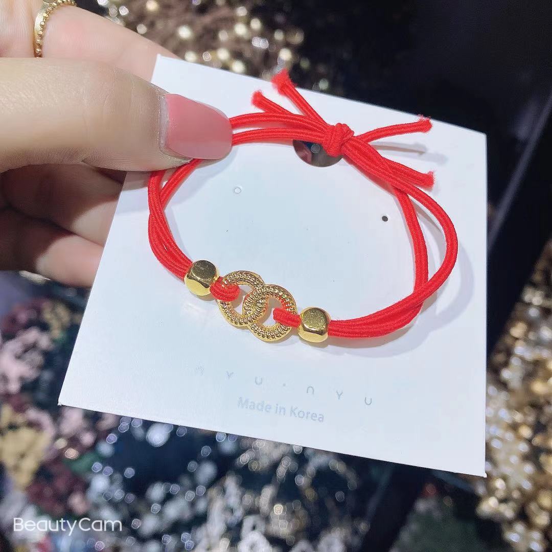 紅色兩用簡約髮圈