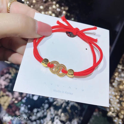 紅色兩用簡約髮圈