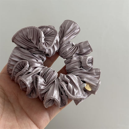 大腸圈簡約髮圈－木耳邊髮圈-黑色款細節｜https://igowo.tw/