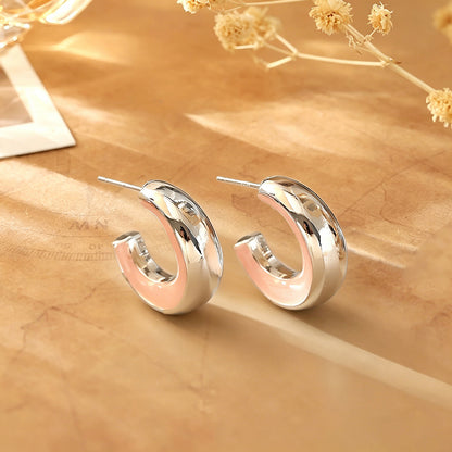 撞色簡約耳釘