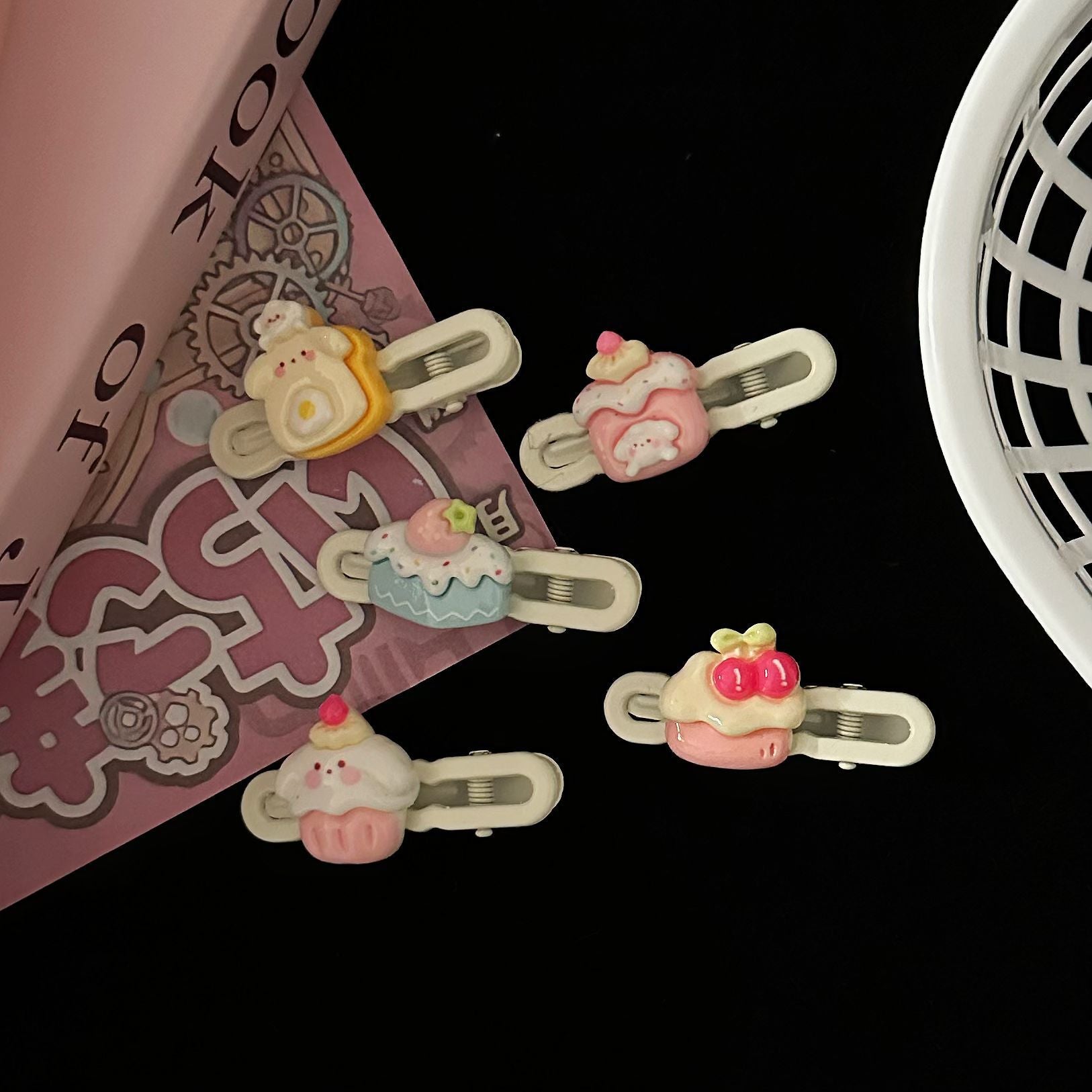 甜點卡通髮夾－商品主圖｜https://igowo.tw/