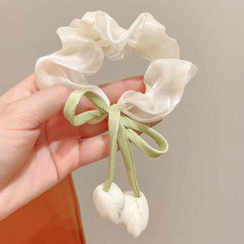 鬱金香大腸圈髮圈