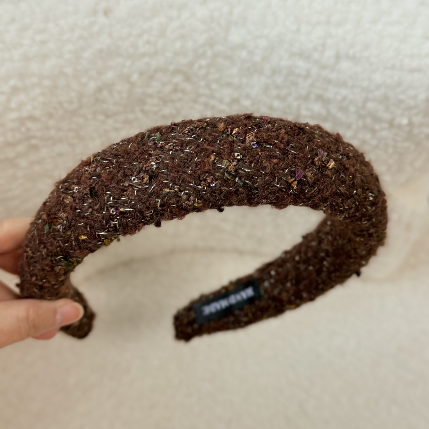 絨面寬版髮箍