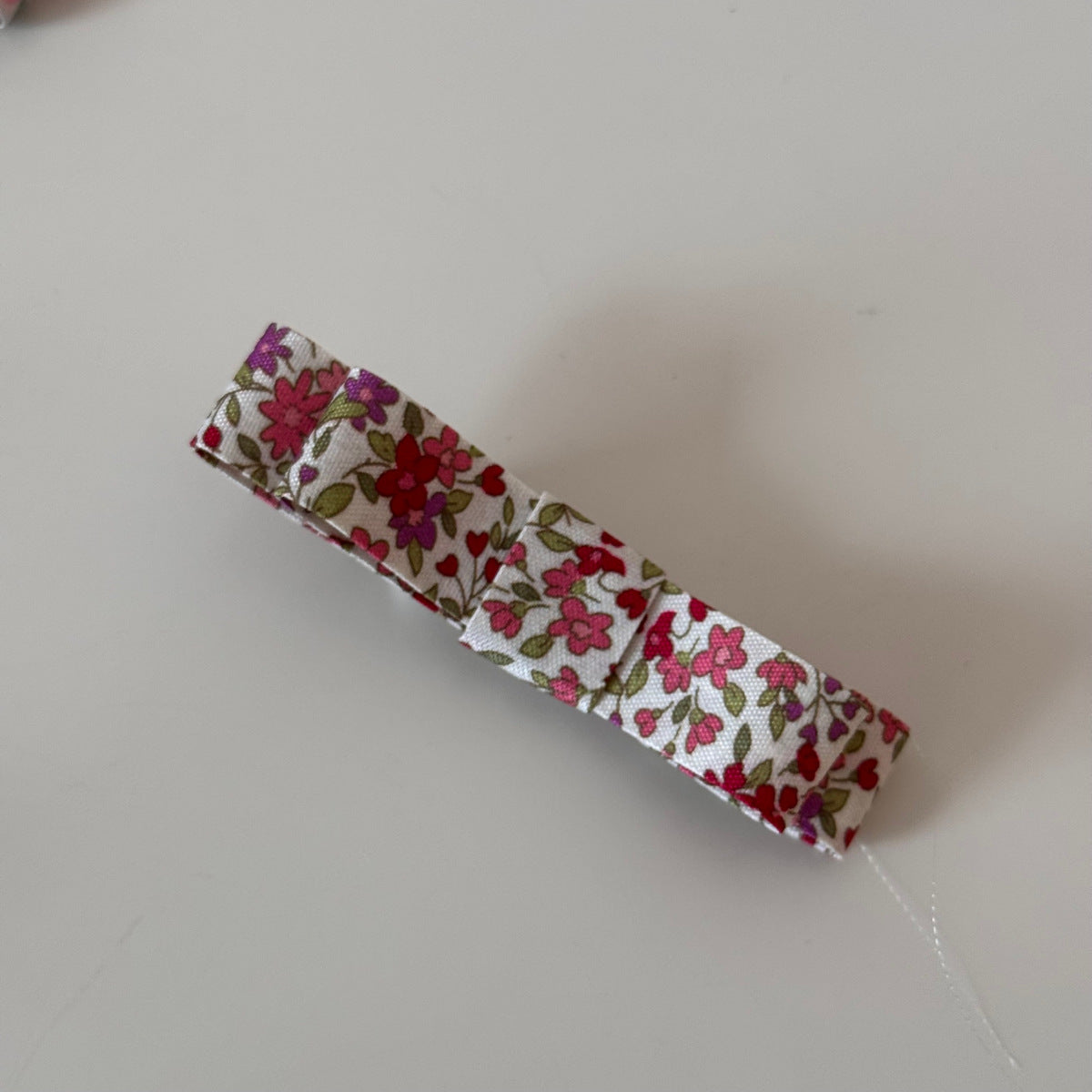 布面碎花髮夾