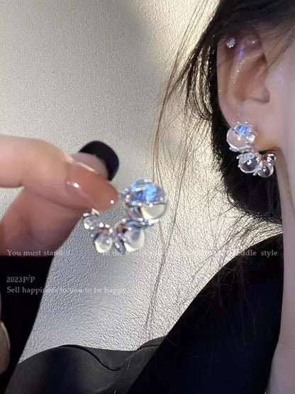 S925珍珠蝴蝶圓圈耳環－細節特寫31｜https://igowo.tw/