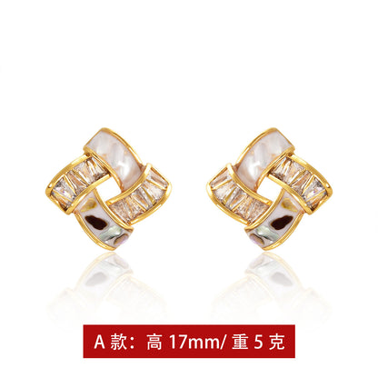 貝殼簡約耳釘