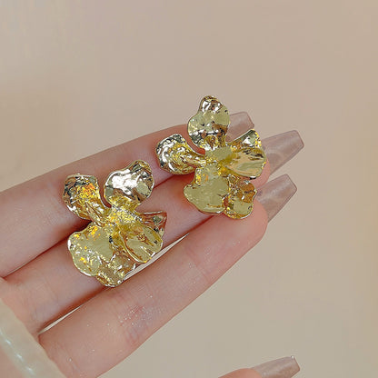 S925法式復古花朵耳環