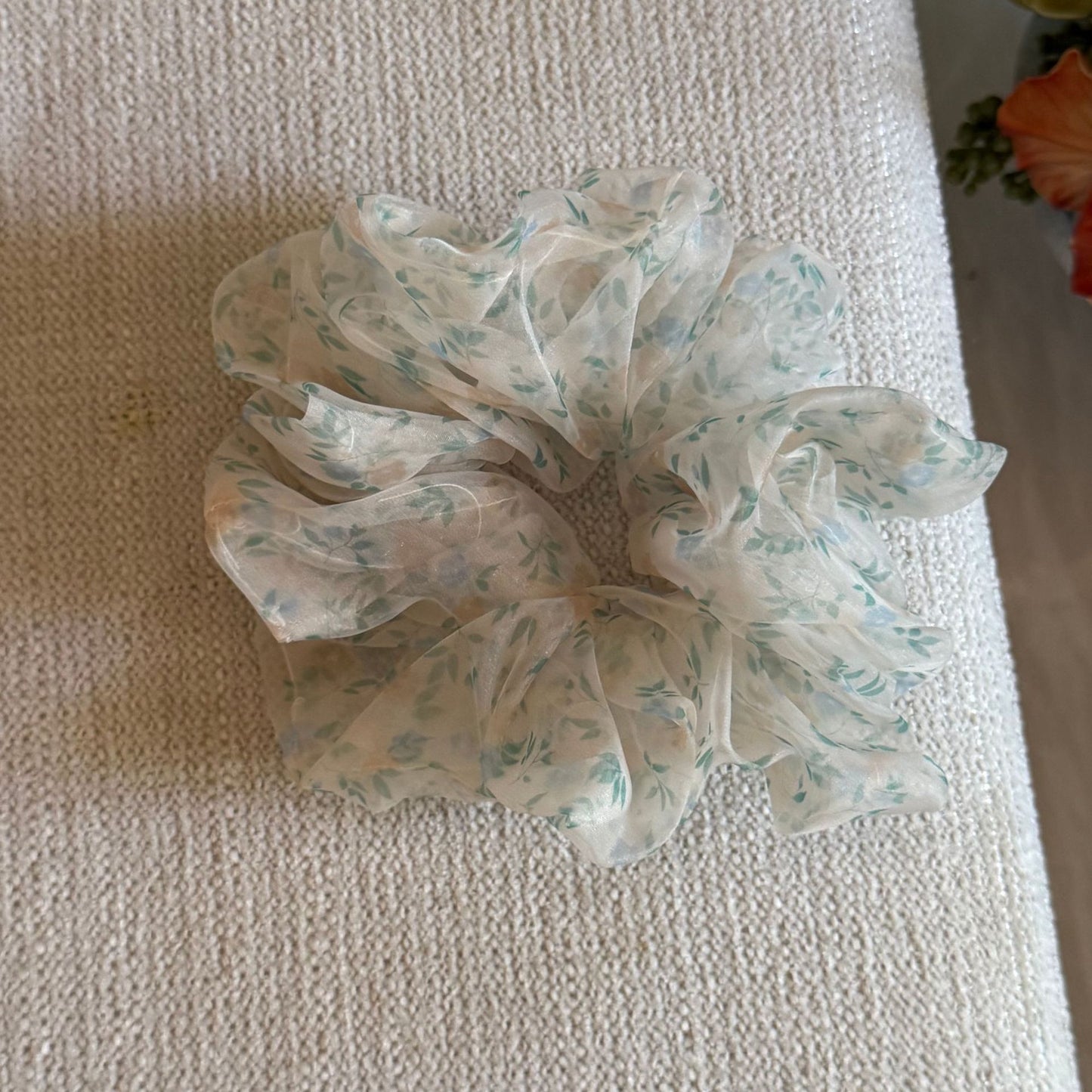 網紗格紋復古髮圈