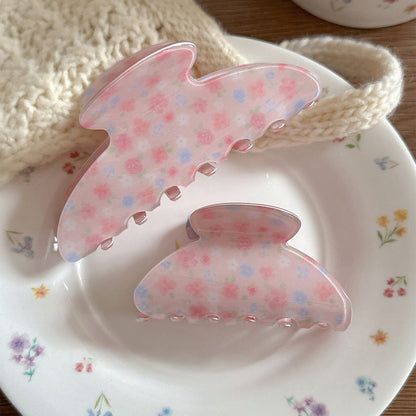 碎花簡約髮夾－商品主圖｜https://igowo.tw/