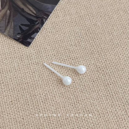 陶瓷圓珠圓形小巧耳釘－陶瓷正品黃色耳釘款細節｜https://igowo.tw/