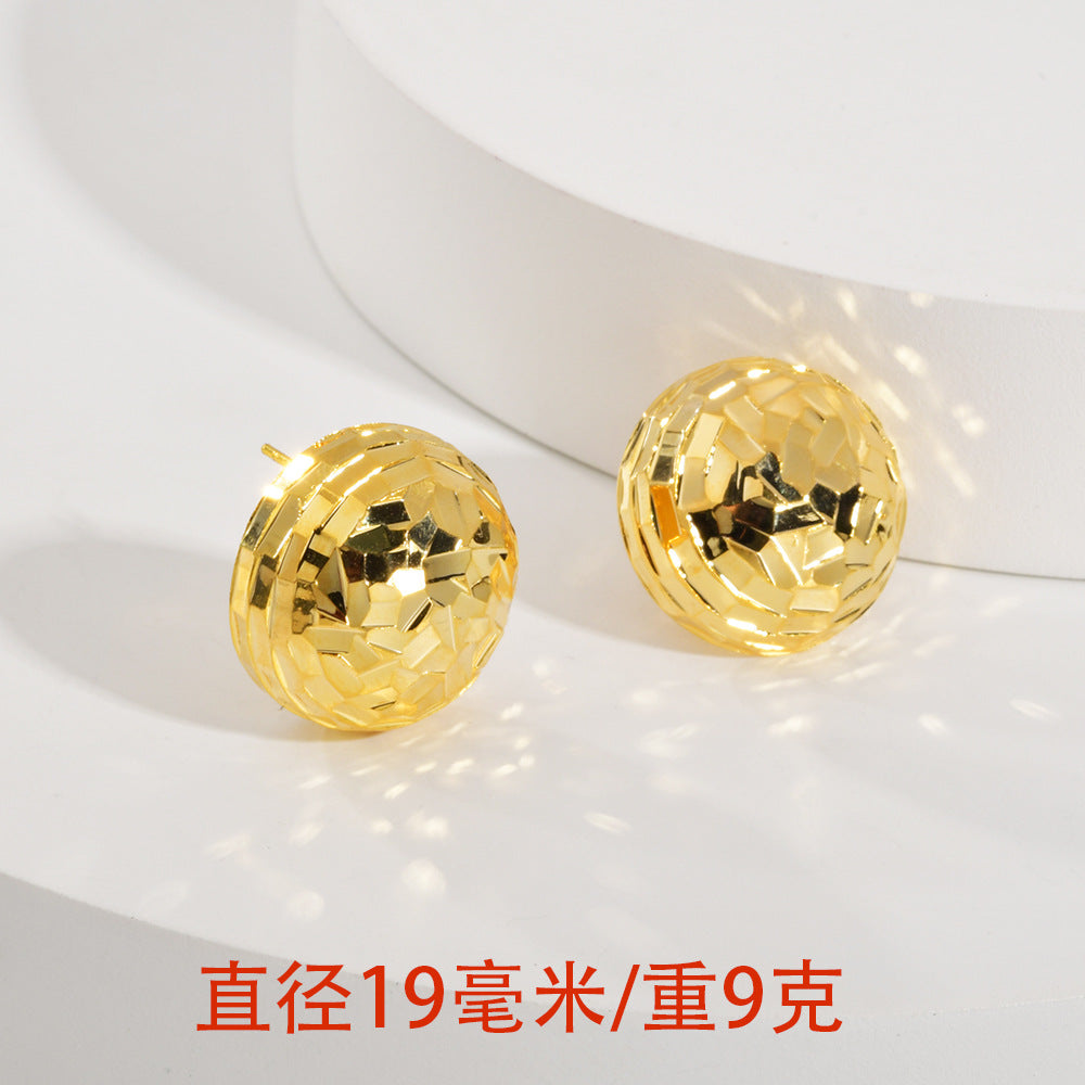 金色鋯石水滴簡約耳釘