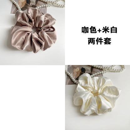彈力繩大腸圈復古髮圈－細節特寫4｜https://igowo.tw/