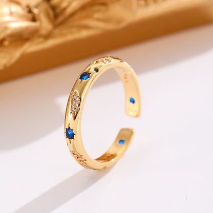 月亮星星可調式戒指－仿金11669款細節19｜https://igowo.tw/