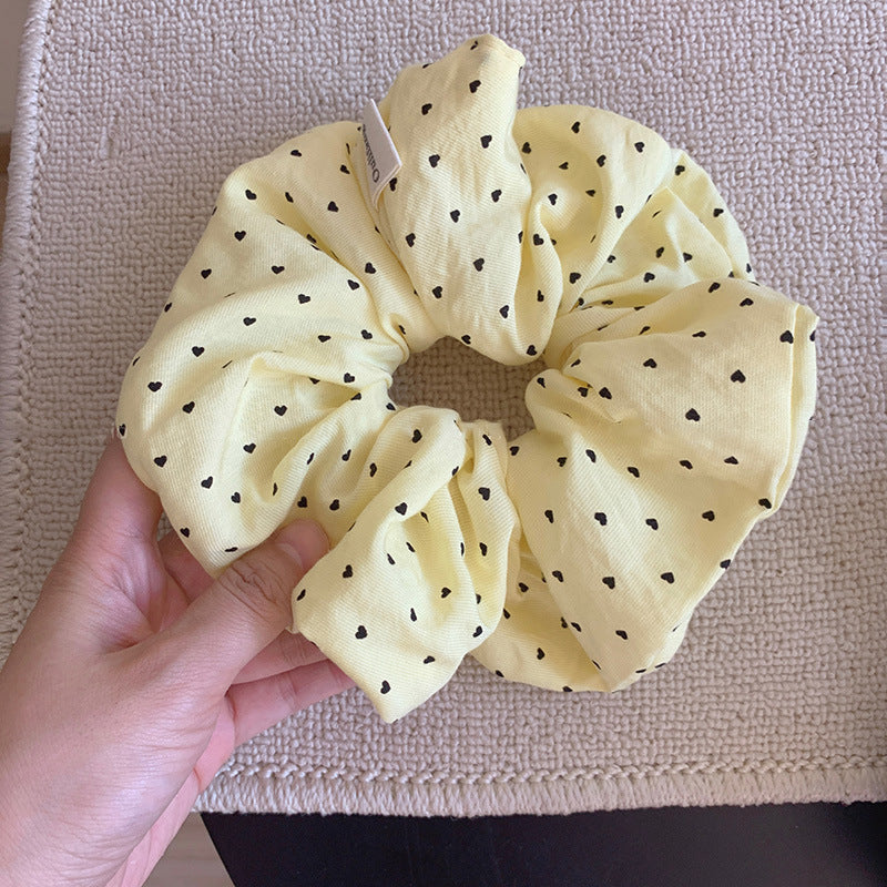 愛心波點髮圈