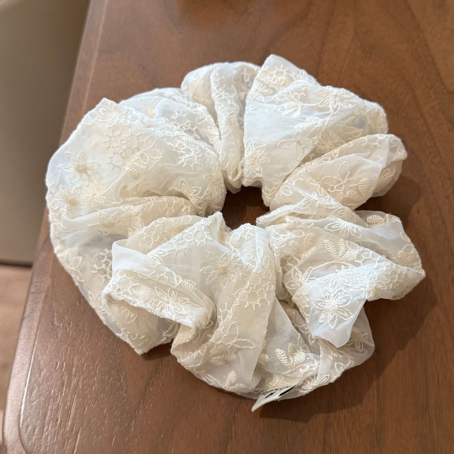 蕾絲大腸圈花朵髮圈