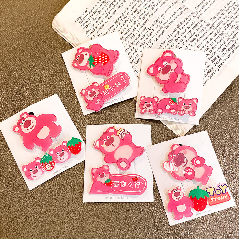 壓克力草莓髮夾－細節特寫1｜https://igowo.tw/