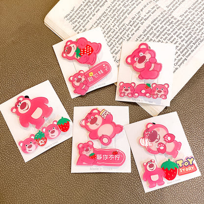 壓克力草莓髮夾－細節特寫1｜https://igowo.tw/