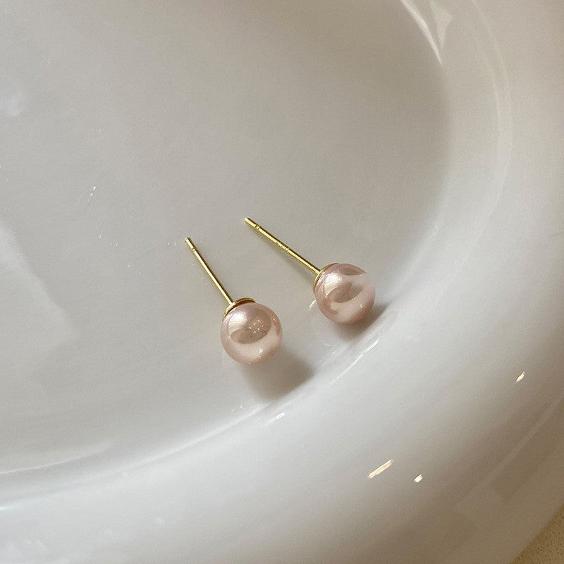 珍珠銀針耳環