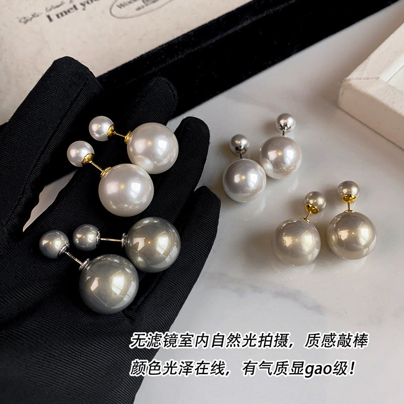 S925珍珠玻璃兩用耳環－商品主圖｜https://igowo.tw/