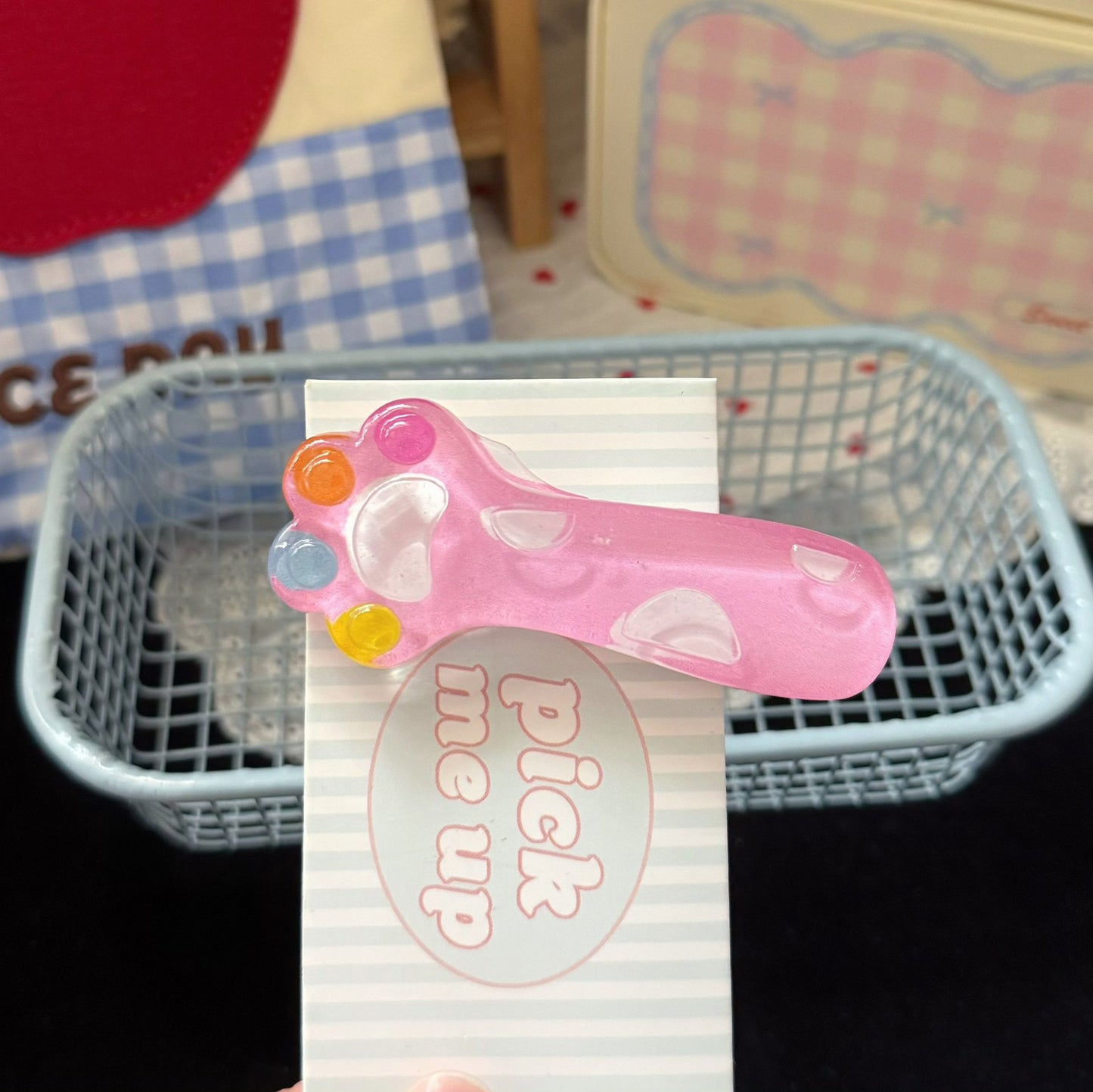 藍色貓咪卡通髮夾