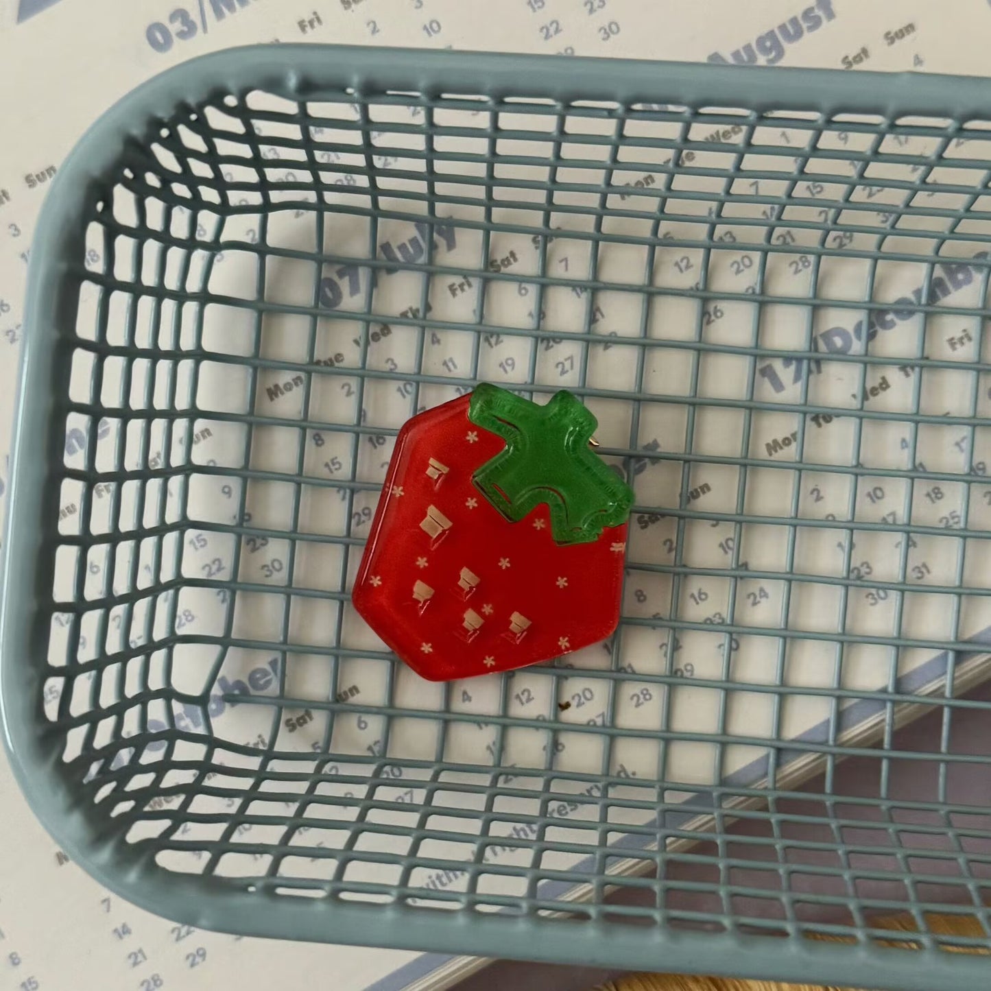 粉色草莓髮夾