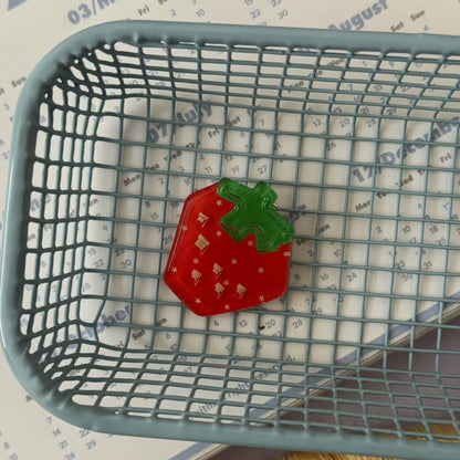 粉色草莓髮夾