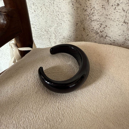 歐美跨境樹脂圓形開口手鐲戒指小眾高級感手環簡約個性時尚手飾女
