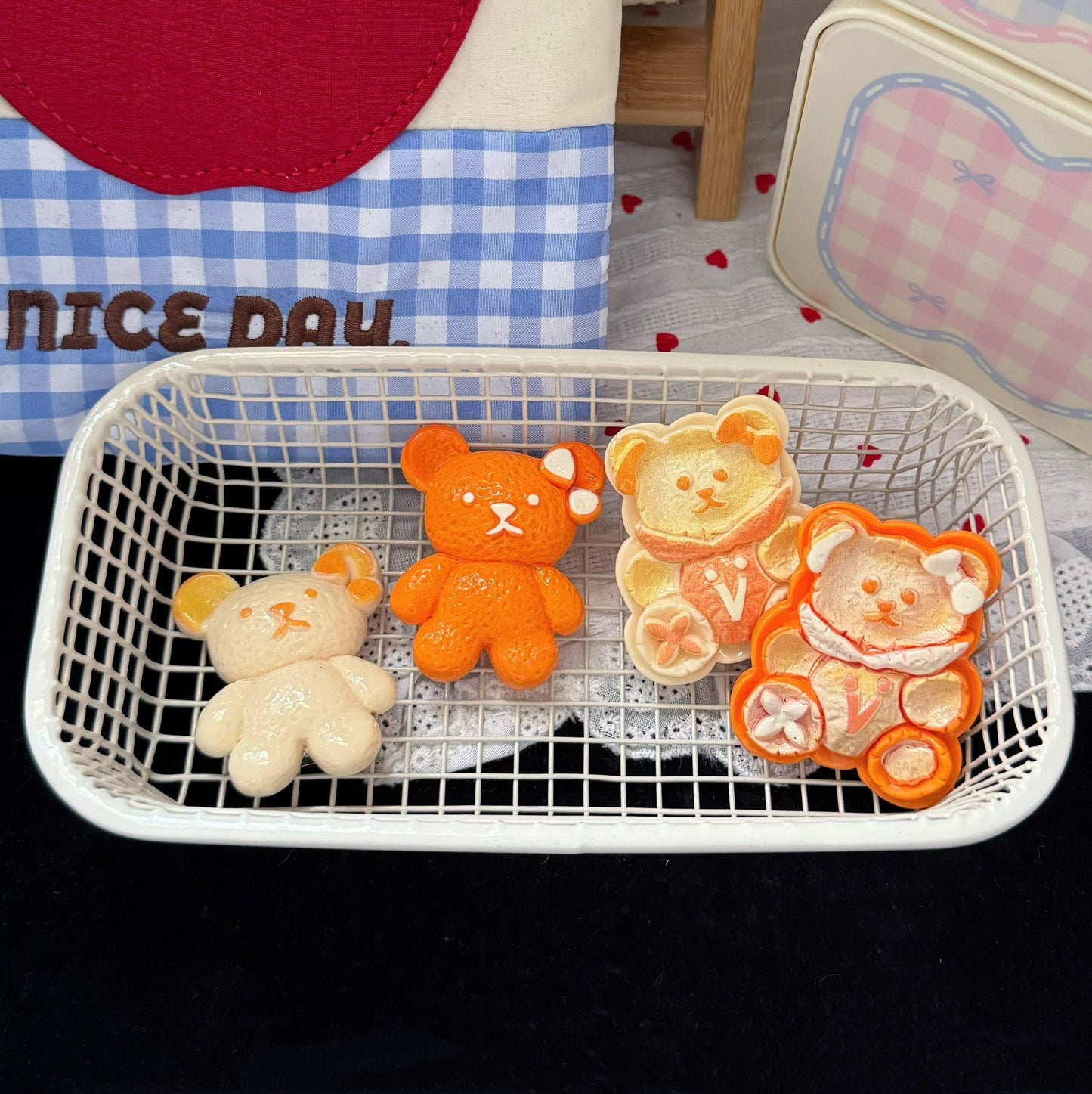 小熊卡通髮夾－商品主圖｜https://igowo.tw/